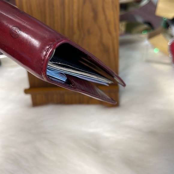 AUTHENTIC MUST DE CARTIER BORDEAUX LEATHER HAPPY BIRTHDAY 6 RING AGENDA PLANNER - Picture 8 of 11